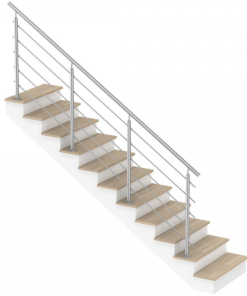 Garde-corps rambarde d&rsquo;escalier – kit complet 4 mètres