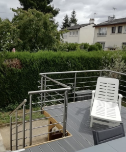 Alternative view of Garde-corps rambarde d&rsquo;escalier – kit complet 4 mètres